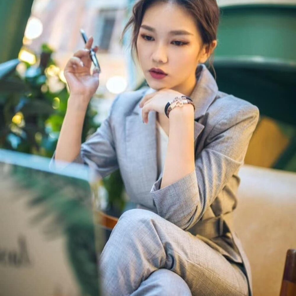 J.ING Carmen Blazer Jacket Grey - XS / Light Grey - Picture 4 of 7